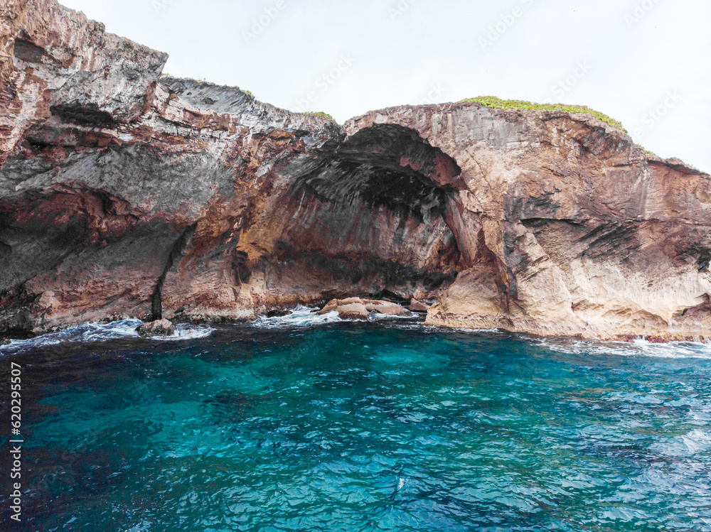 Cueva del indio coast landscape with rock arc shape formation at daylight from arecibo puerto rico Cueva del indio coast landscape with rock arc shape formation at daylight from arecibo puerto rico