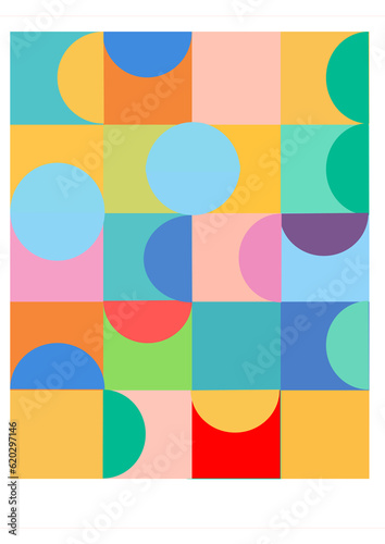 Trendy abstract colorful background geometric pattern, vector background. Geometry abstract print design. Op art, neo geometry.