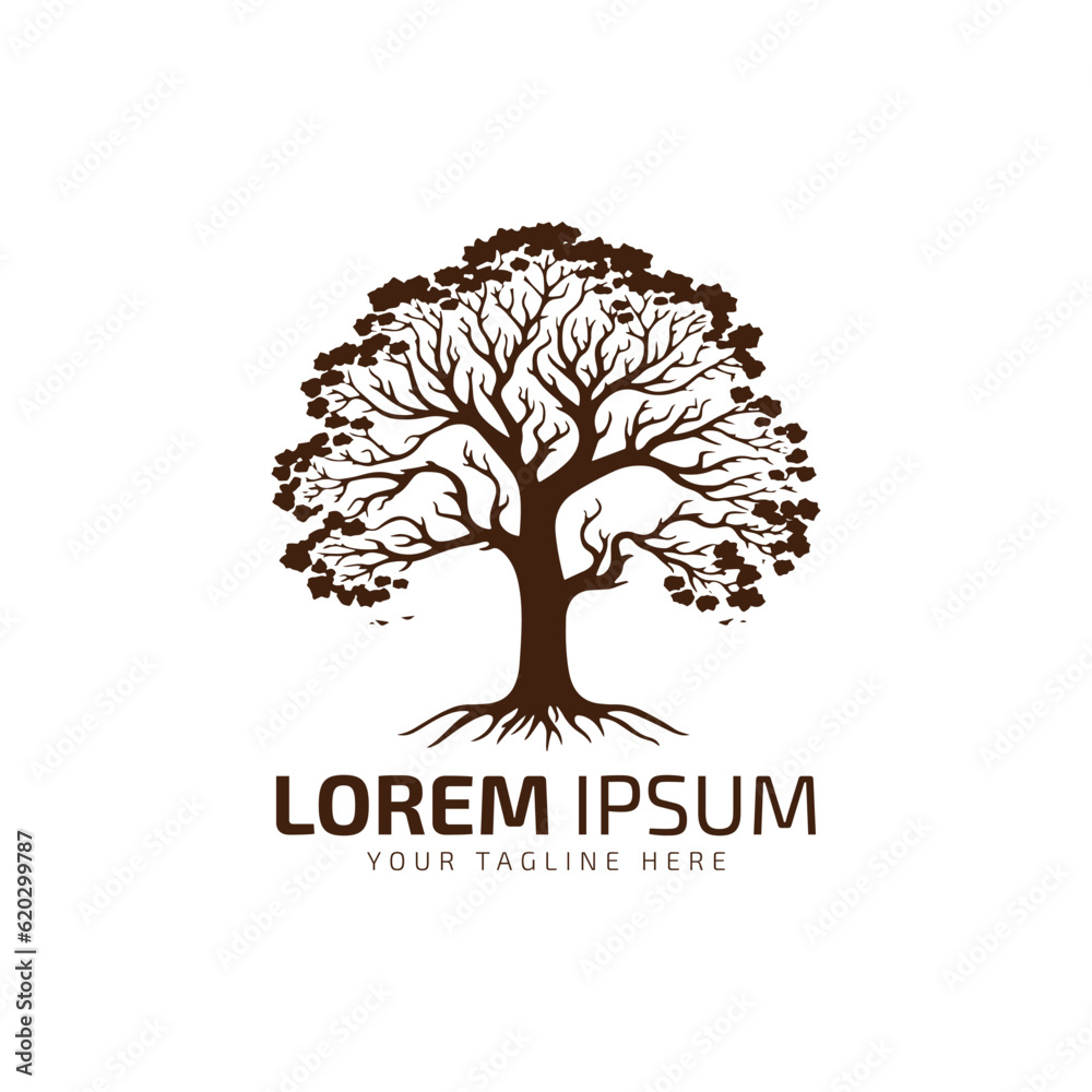 Fototapeta premium Tree logo vector illustration design illustration template icon symbol