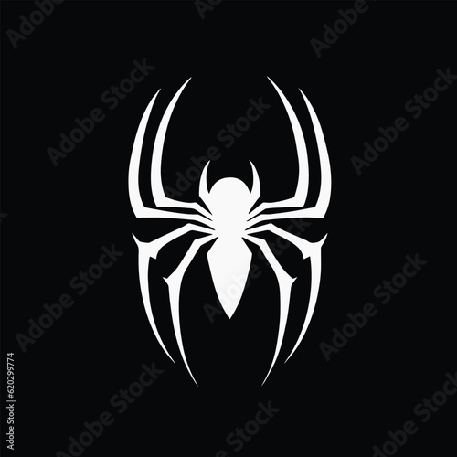 Spider Insect Arthropod symbol logo design, vector silhouette