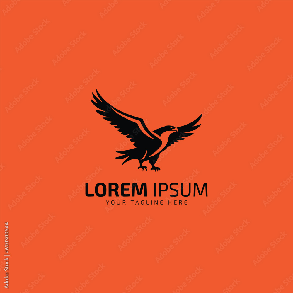Obraz premium hawk or eagle logo icon vector design illustration