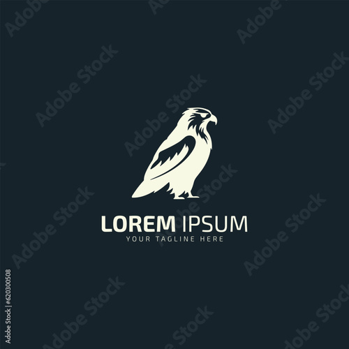 hawk or eagle logo icon vector design illustration template