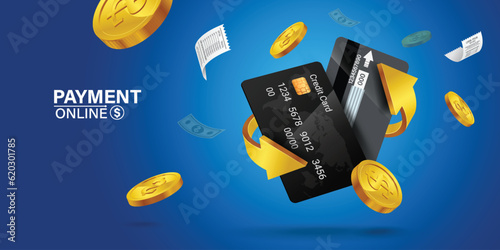 Cash back, money saving vector concept with dollar coins, wallet, arrows, credit card.Guarantee bonus program finance sticker. Online shopping, cash back sale offer emblem,Cash back service, financial