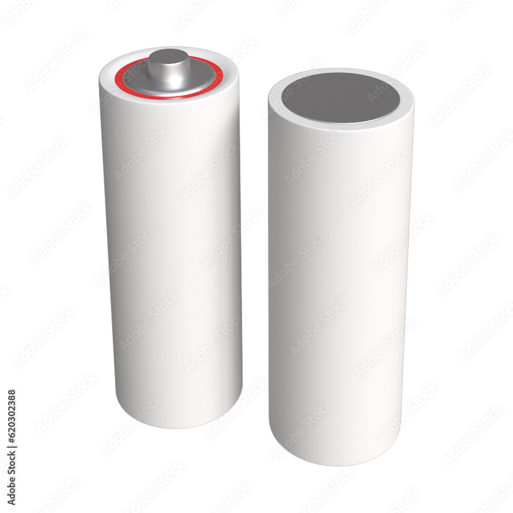 3d AAA or AA batteries rendering, close up, carbon zinc batteries, rechargeable batteries, mockup. blank batteries for design 3d AAA or AA batteries rendering, close up, carbon zinc batteries, rechargeable batteries, mockup. blank batteries for design