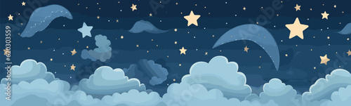 clouds night single shooting star texture vector isolated illustration photo