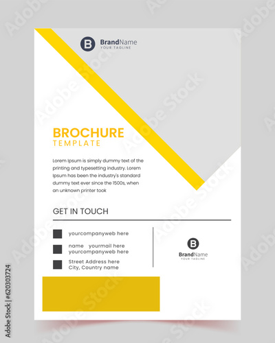  flyer set, Set of yellow brochure, design templates, company profile, business book, magazine, presentation, portfolio, corporate, poster, annual report