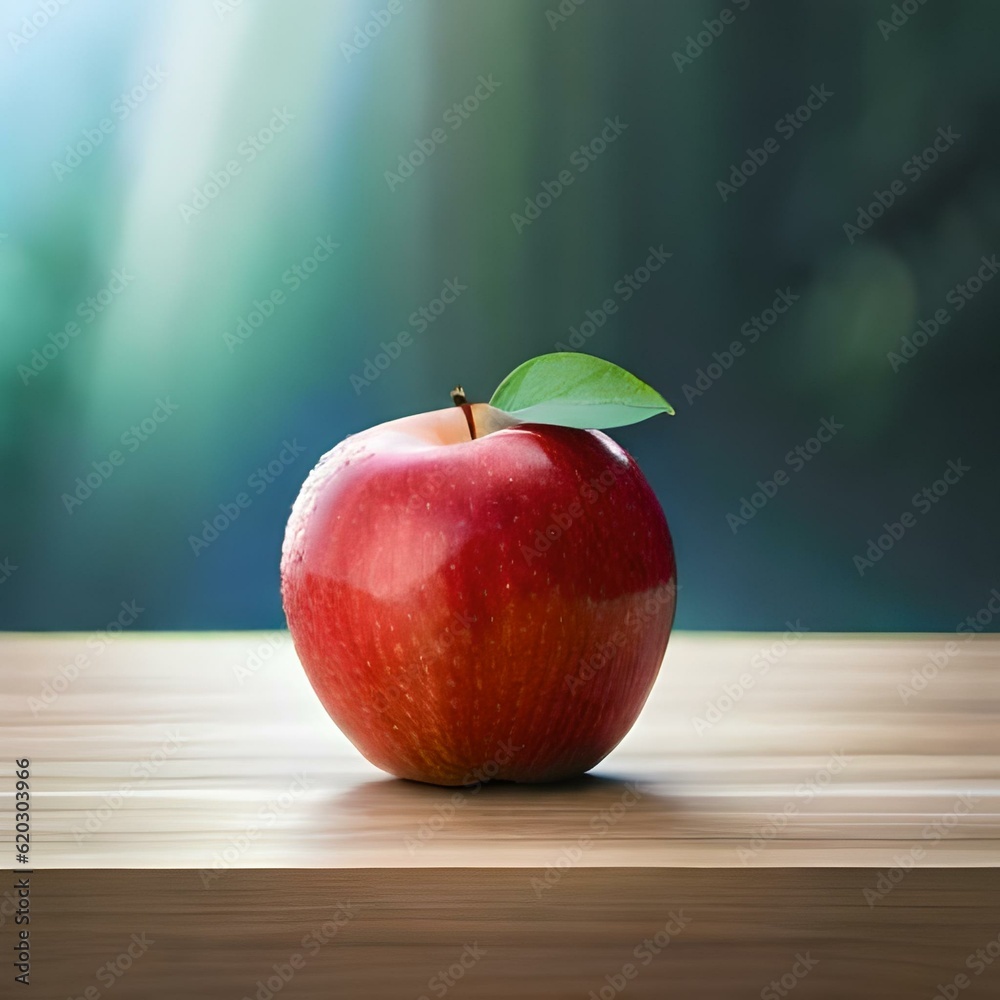 AI generated apple on neutral background AI generated apple on neutral background