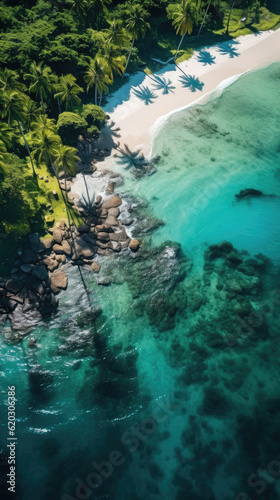 Wallpaper Mural Aerial footage of a tropical island surrounded by beautiful ocean Torontodigital.ca