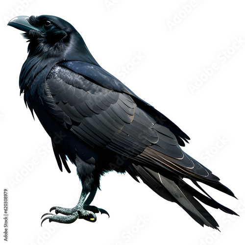 image of a majestic raven. created by generative ai