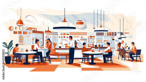 レストラン,店,ビジネスイラスト,カフェ,飲食店,商業イラスト