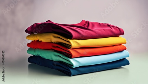 stack of colorful clothes © sinthi