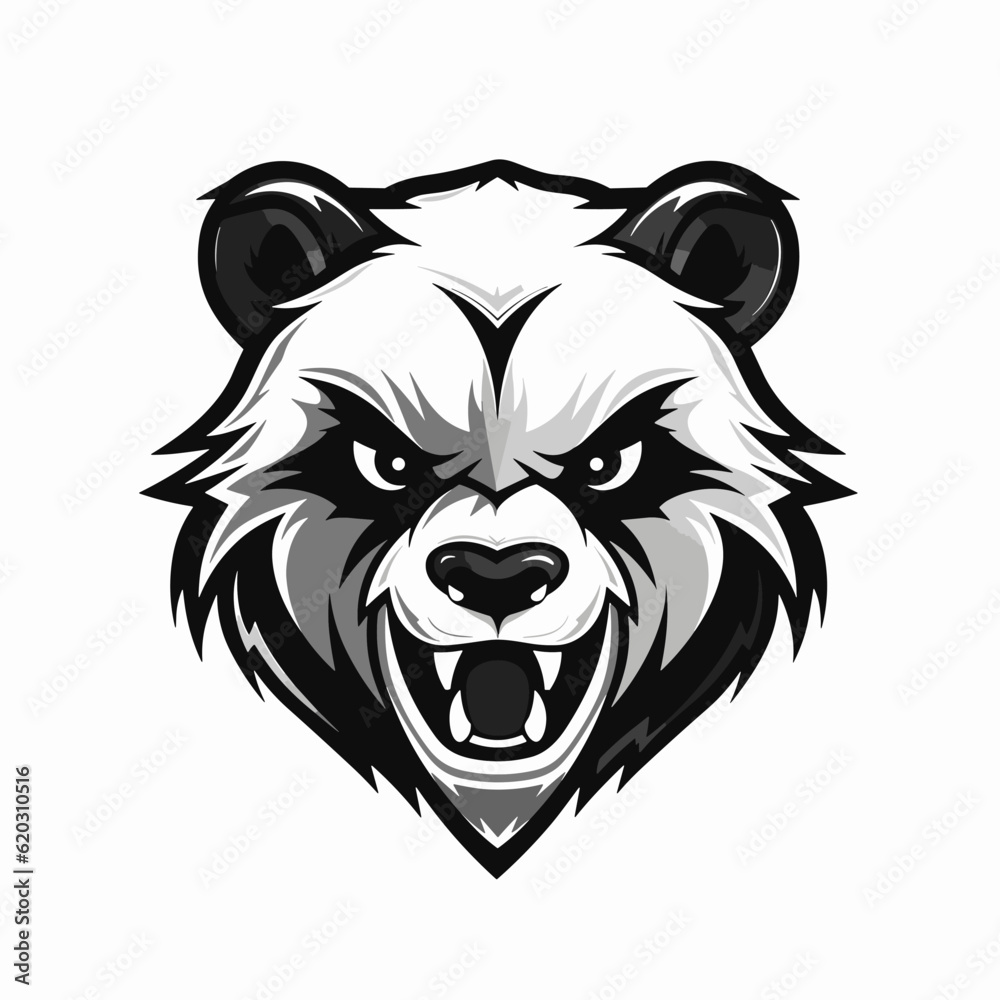 Esport vector logo panda, panda icon, panda head, vector