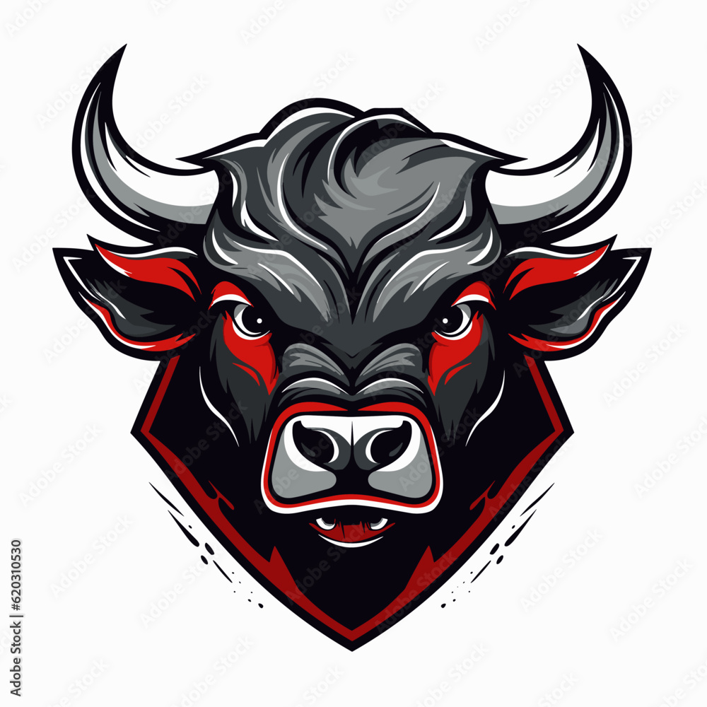 Esport vector logo bull, bull icon, bull head, vector