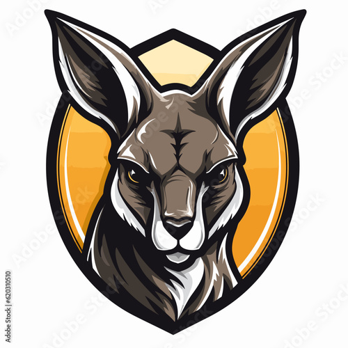 Esport vector logo kangaroo, kangaroo icon, kangaroo head, vector