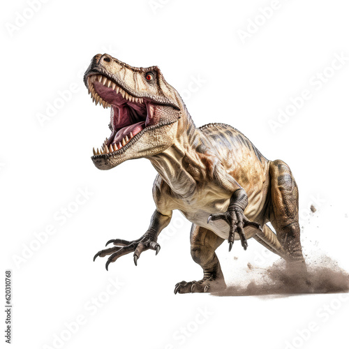 a roaring dinosaur with its mouth wide open © LUPACO PNG
