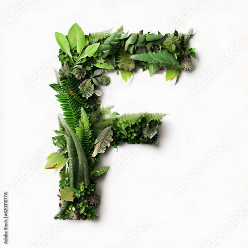 Letter F Made out of Plants photo
