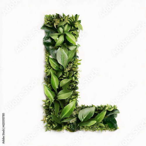 Letter L Made out of Plants photo