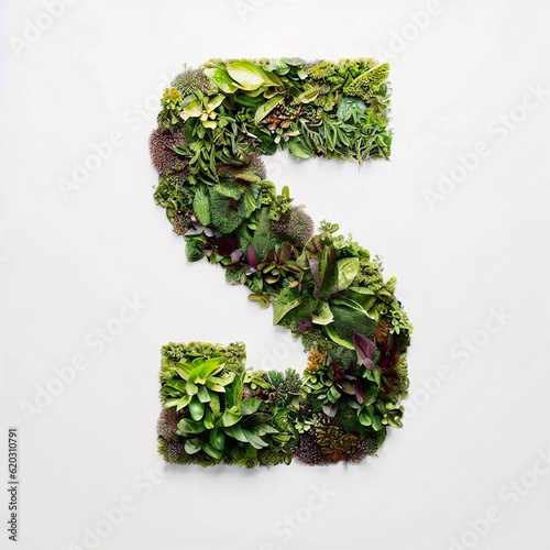 Letter S Made out of Plants photo
