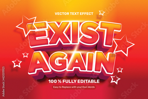 3D Bold Light Exist Text Effect