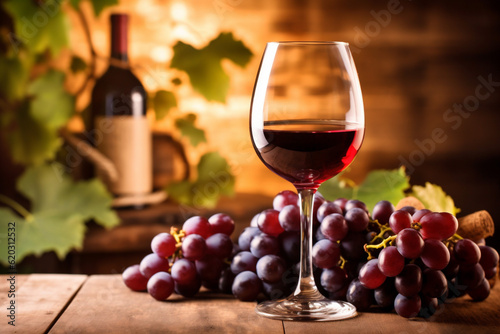 grape drink winery wine alcohol food background glass lifestyle bottle beverage. Generative AI.
