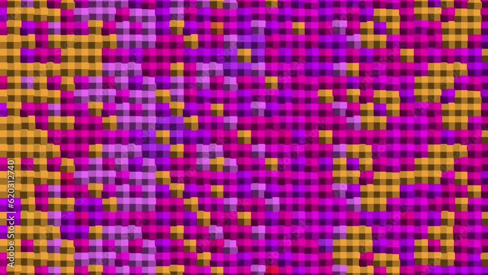 Abstract background. Changing colors  of repeating shapes create blinking effect. 