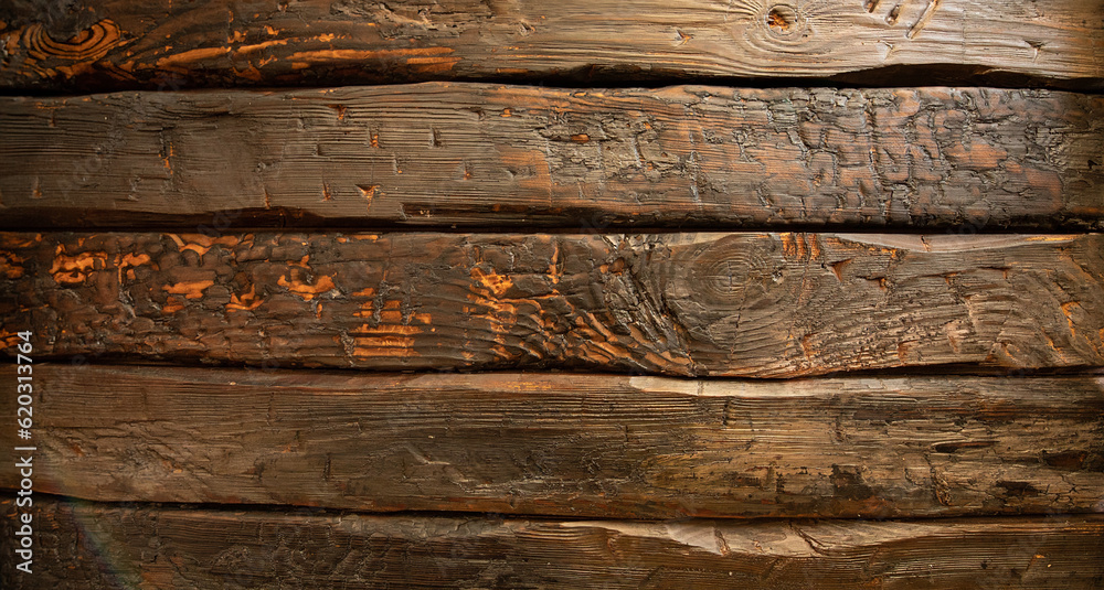 Obraz premium Vintage Charm: Reveling in the Old Plank Wooden Texture
