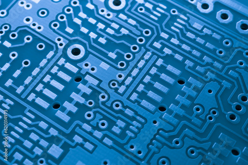 printed circuit. layout of tracks.