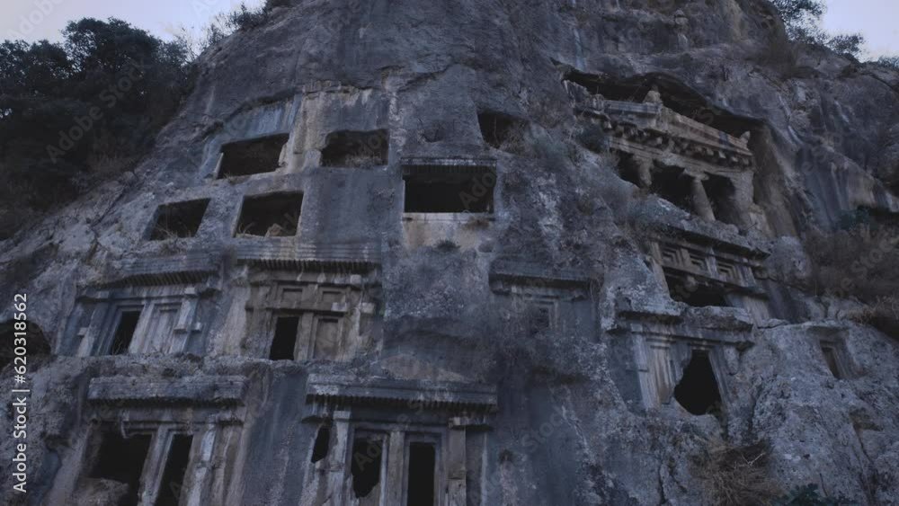 Fethiye Lycian Rock Tombs, Tomb of Amyntas, Turkey Fethiye Lycian Rock Tombs, Tomb of Amyntas, Turkey
