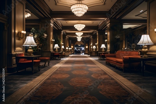 interior of the luxury hotel ai generative art