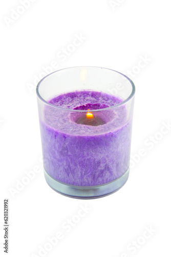 candle in glass