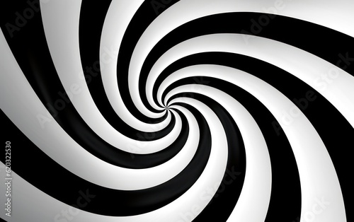 Black and white spiral background. Illustration AI Generative. © ArtCookStudio