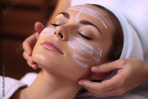 Relaxing and skin care and massage Illustration AI Generative