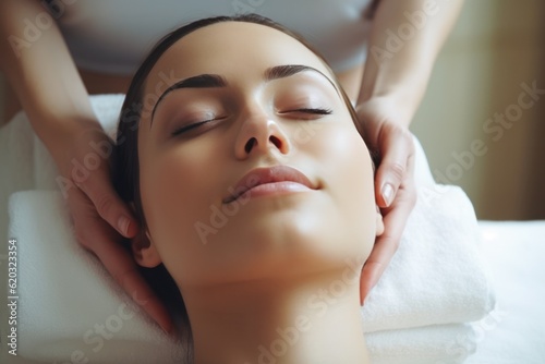 Relaxing and skin care and massage Illustration AI Generative