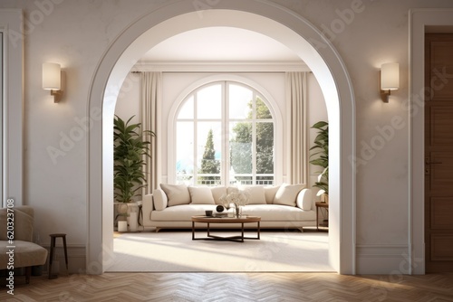 Beige interior interior design interior design Illustration AI Generative.