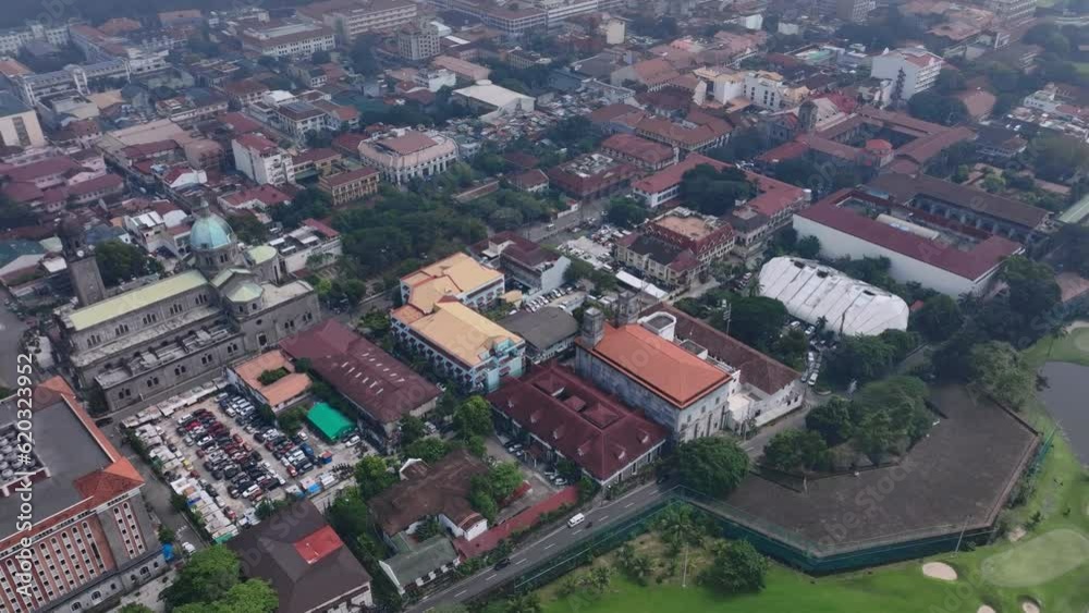 Aerial View Of The Intramuros Area In Manila, Philippines Aerial View Of The Intramuros Area In Manila, Philippines