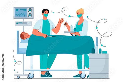 Doctors at operation concept