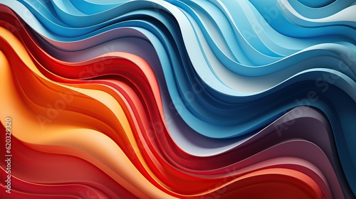 Colorful geometric background fluid shapes composition AI, Generative AI, Generative