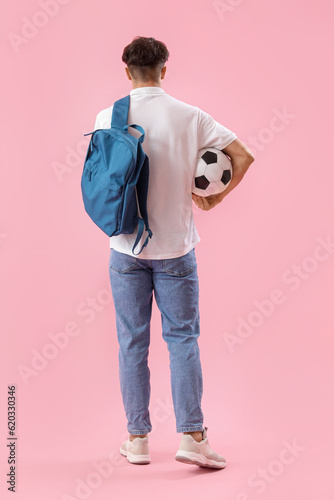 Male student with backpack ...