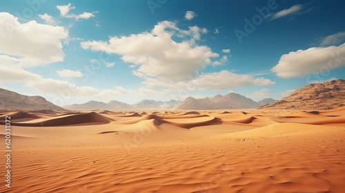 Desert landscape with a sandstorm AI, Generative AI, Generative