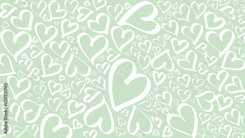 Heart print background vector illustration.