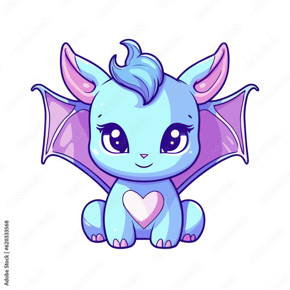 Adorable Dragon Cartoon Character: Perfect for Children's Merchandise, Books, and More