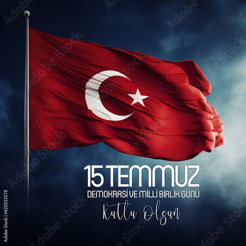 15 July Democracy and National Unity Day Greeting Card