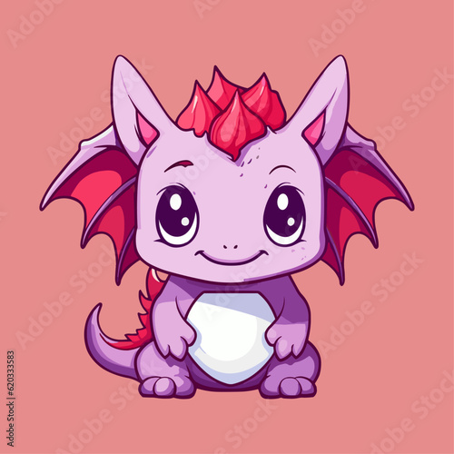 Adorable Dragon Cartoon Character: Perfect for Children's Merchandise, Books, and More