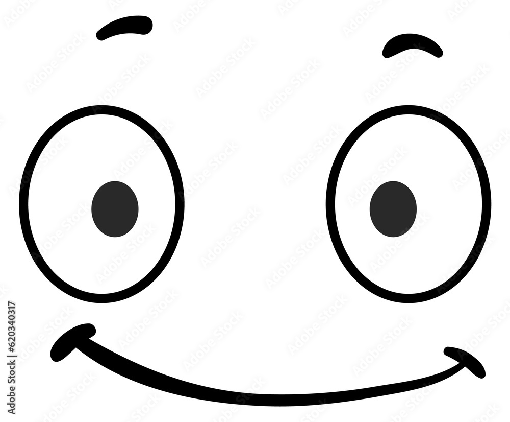 Smiling face. Happy cartoon expression. Positive emoji Smiling face. Happy cartoon expression. Positive emoji