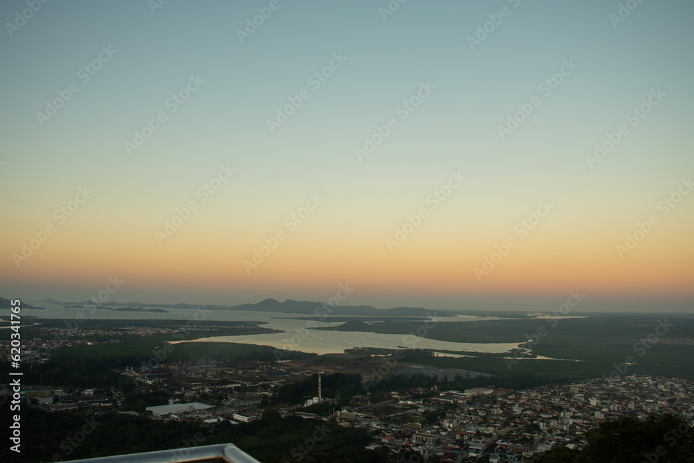 late afternoon in babitonga bay in joinville seen from the viewpoint of morro do boa vista late afternoon in babitonga bay in joinville seen from the viewpoint of morro do boa vista