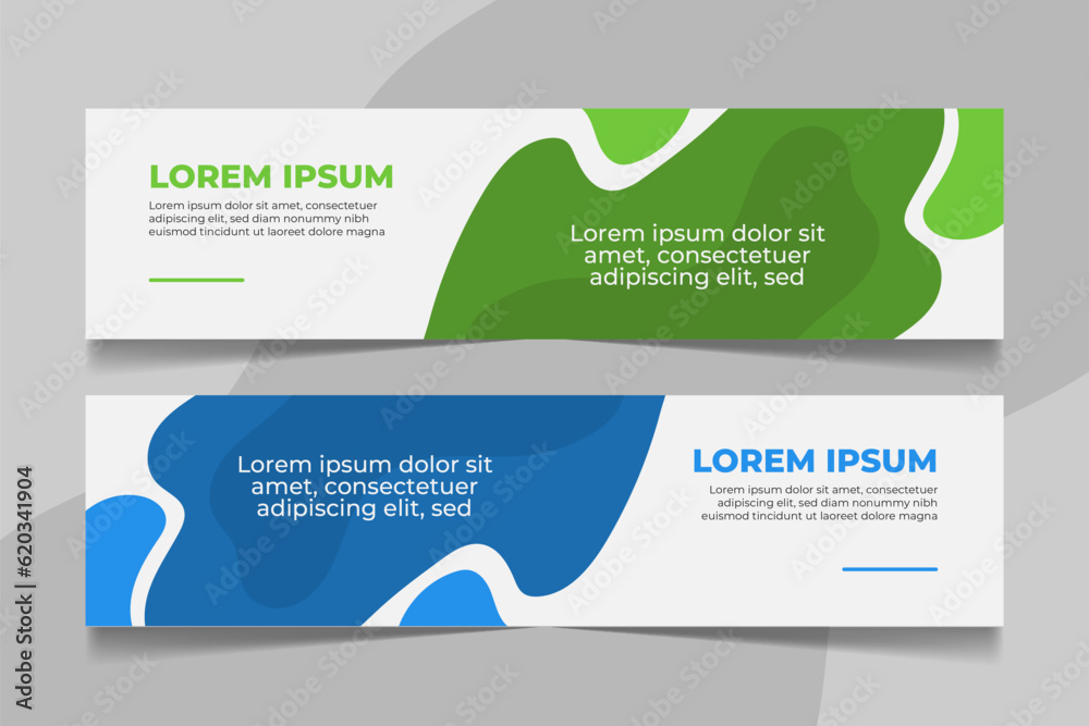 modern business banners with curvy shape