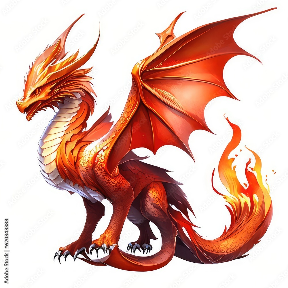 Naklejka premium red dragon