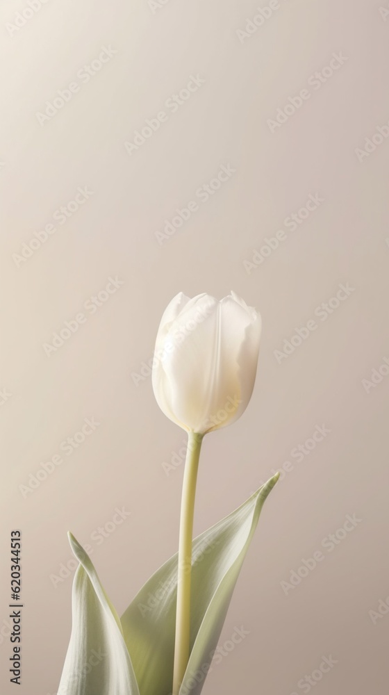 White tulip flower background. AI Generated White tulip flower background. AI Generated