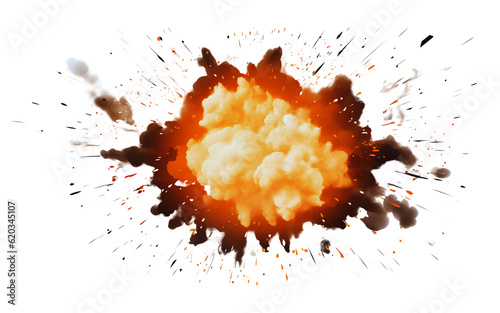 Abstracta burning fire splashes isolated on transparent background isolated.