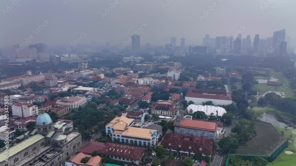 Aerial View Of The Intramuros Area In Manila, Philippines Aerial View Of The Intramuros Area In Manila, Philippines